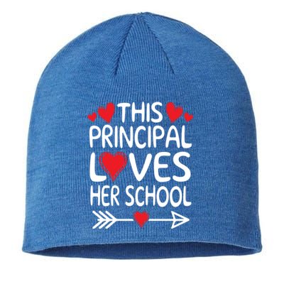 This Principal Loves Her School Valentines Day Class Hearts Gift Sustainable Beanie