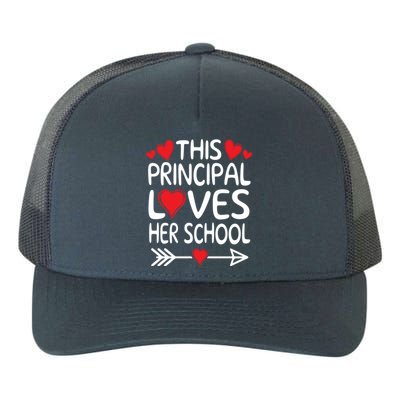 This Principal Loves Her School Valentines Day Class Hearts Gift Yupoong Adult 5-Panel Trucker Hat