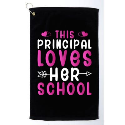 This Principal Loves Her School Valentines Day Gift Cute Gift Platinum Collection Golf Towel