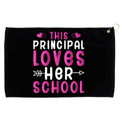 This Principal Loves Her School Valentines Day Gift Cute Gift Grommeted Golf Towel