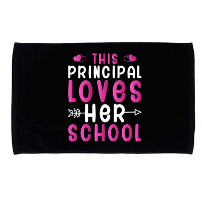 This Principal Loves Her School Valentines Day Gift Cute Gift Microfiber Hand Towel