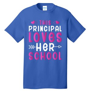 This Principal Loves Her School Valentines Day Gift Cute Gift Tall T-Shirt