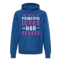 This Principal Loves Her School Valentines Day Gift Cute Gift Premium Hoodie