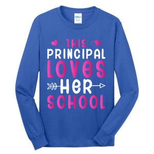 This Principal Loves Her School Valentines Day Gift Cute Gift Tall Long Sleeve T-Shirt