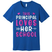 This Principal Loves Her School Valentines Day Gift Cute Gift Premium T-Shirt