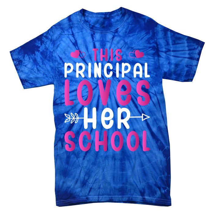 This Principal Loves Her School Valentines Day Gift Cute Gift Tie-Dye T-Shirt