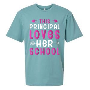 This Principal Loves Her School Valentines Day Gift Cute Gift Sueded Cloud Jersey T-Shirt