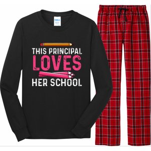 This Principal Loves Her School Best Principal Long Sleeve Pajama Set