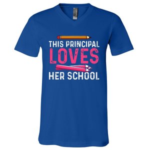 This Principal Loves Her School Best Principal V-Neck T-Shirt