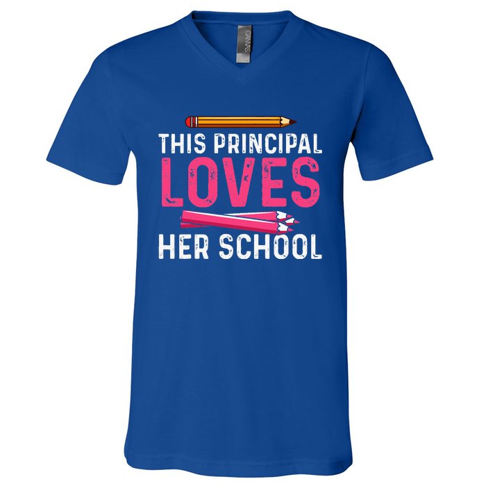 This Principal Loves Her School Best Principal V-Neck T-Shirt