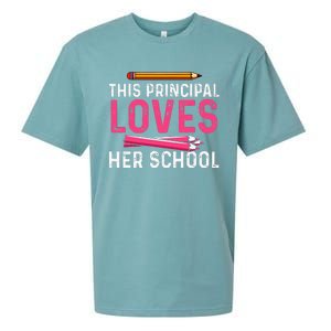 This Principal Loves Her School Best Principal Sueded Cloud Jersey T-Shirt