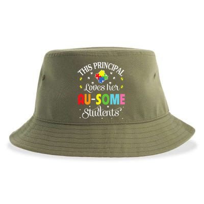 This Principal Loves Her Ausome Autism Awesome Student Sustainable Bucket Hat