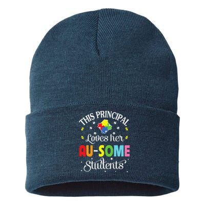 This Principal Loves Her Ausome Autism Awesome Student Sustainable Knit Beanie