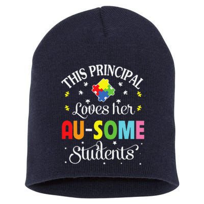 This Principal Loves Her Ausome Autism Awesome Student Short Acrylic Beanie