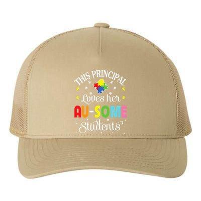 This Principal Loves Her Ausome Autism Awesome Student Yupoong Adult 5-Panel Trucker Hat