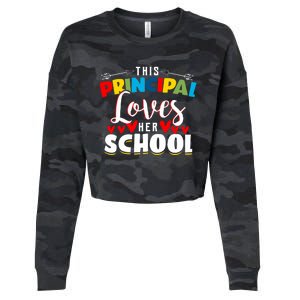 This Principal Loves Her School Principal Day Best Principal Cute Gift Cropped Pullover Crew