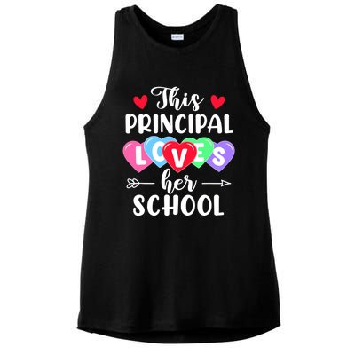 This Principal Loves Her School Gift Funny Valentine's Day Gift Ladies PosiCharge Tri-Blend Wicking Tank