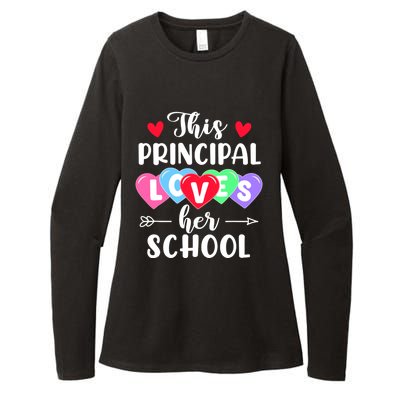 This Principal Loves Her School Gift Funny Valentine's Day Gift Womens CVC Long Sleeve Shirt