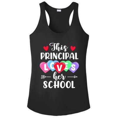 This Principal Loves Her School Gift Funny Valentine's Day Gift Ladies PosiCharge Competitor Racerback Tank