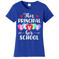 This Principal Loves Her School Gift Funny Valentine's Day Gift Women's T-Shirt