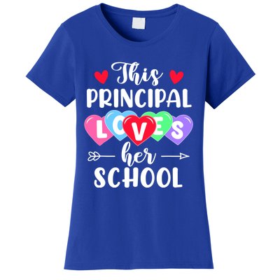 This Principal Loves Her School Gift Funny Valentine's Day Gift Women's T-Shirt