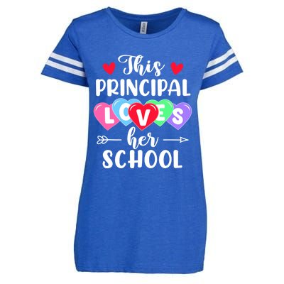 This Principal Loves Her School Gift Funny Valentine's Day Gift Enza Ladies Jersey Football T-Shirt