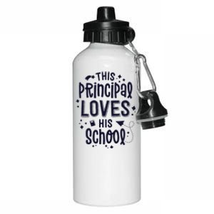 This Principal Loves His School Back to School Administrator Aluminum Water Bottle