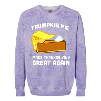 Trumpkin Pie Make Thanksgiving Great Again Colorblast Crewneck Sweatshirt