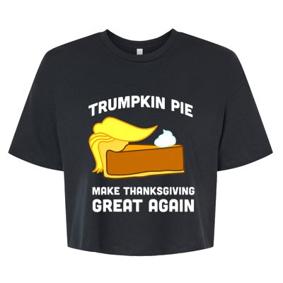 Trumpkin Pie Make Thanksgiving Great Again Bella+Canvas Jersey Crop Tee