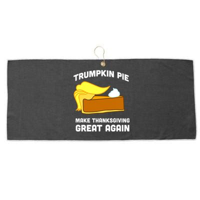 Trumpkin Pie Make Thanksgiving Great Again Large Microfiber Waffle Golf Towel