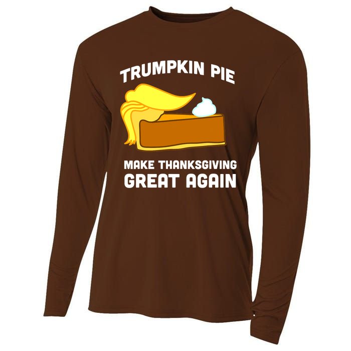 Trumpkin Pie Make Thanksgiving Great Again Cooling Performance Long Sleeve Crew