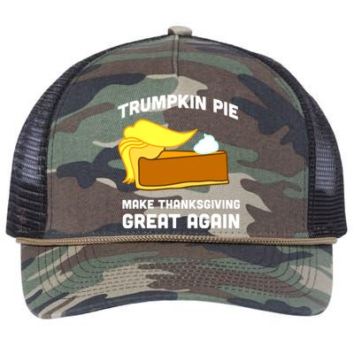 Trumpkin Pie Make Thanksgiving Great Again Retro Rope Trucker Hat Cap