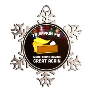 Trumpkin Pie Make Thanksgiving Great Again Metallic Star Ornament