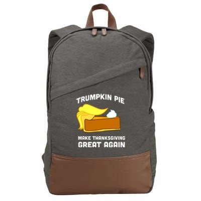 Trumpkin Pie Make Thanksgiving Great Again Cotton Canvas Backpack