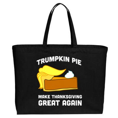 Trumpkin Pie Make Thanksgiving Great Again Cotton Canvas Jumbo Tote