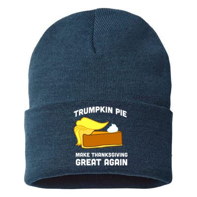 Trumpkin Pie Make Thanksgiving Great Again Sustainable Knit Beanie