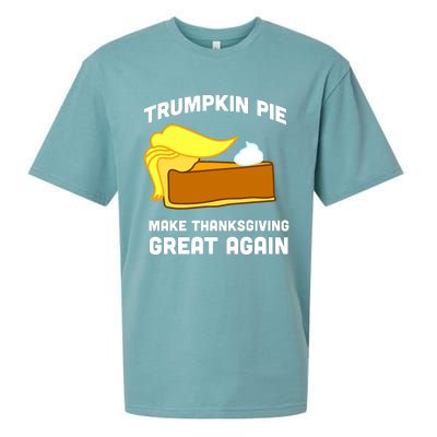 Trumpkin Pie Make Thanksgiving Great Again Sueded Cloud Jersey T-Shirt