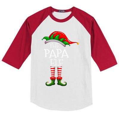 The Papa Matching Family Group Christmas Party Pajama Great Gift Kids Colorblock Raglan Jersey