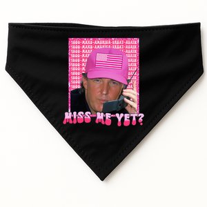 Trump Pink Miss Me Yet Trump 2024 USA-Made Doggie Bandana