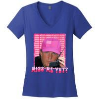 Trump Pink Miss Me Yet Trump 2024 Women's V-Neck T-Shirt