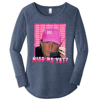 Trump Pink Miss Me Yet Trump 2024 Women's Perfect Tri Tunic Long Sleeve Shirt