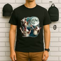 Three Possum Moon 3 Opossum Funny Weird Cursed Meme T-Shirt
