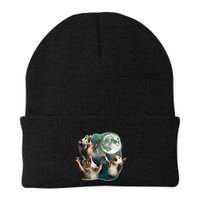 Three Possum Moon 3 Opossum Funny Weird Cursed Meme Beanie
