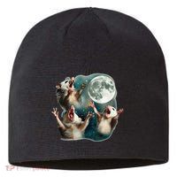 Three Possum Moon 3 Opossum Funny Weird Cursed Meme Sustainable Beanie