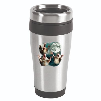 Three Possum Moon 3 Opossum Funny Weird Cursed Meme 16oz Travel Tumbler