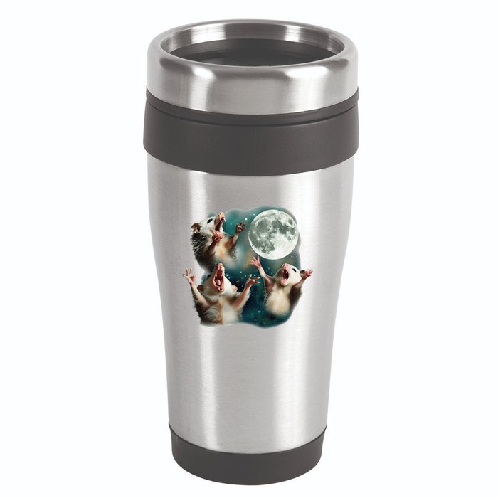 Three Possum Moon 3 Opossum Funny Weird Cursed Meme 16oz Travel Tumbler