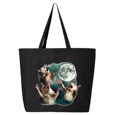 Three Possum Moon 3 Opossum Funny Weird Cursed Meme 25L Jumbo Tote