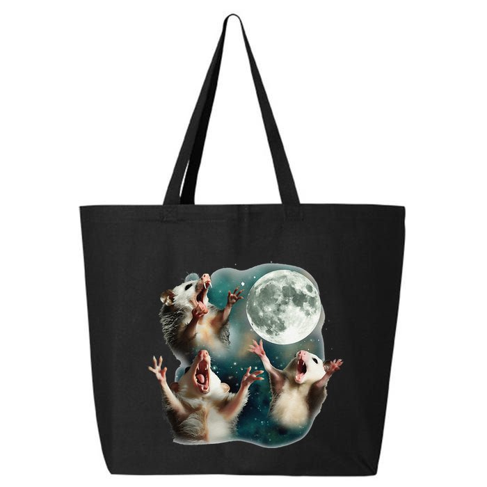Three Possum Moon 3 Opossum Funny Weird Cursed Meme 25L Jumbo Tote