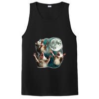 Three Possum Moon 3 Opossum Funny Weird Cursed Meme PosiCharge Competitor Tank