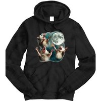 Three Possum Moon 3 Opossum Funny Weird Cursed Meme Tie Dye Hoodie